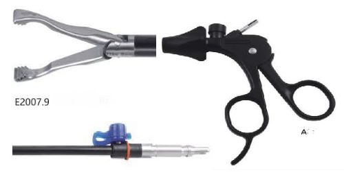 Затискач ухоплюючий, для жовчного міхура (вставка, оболонка, ручка), Бебкок, зубч, оберт, діам 5 мм, довж 330 мм, довж браншів 21 мм, монополяр, лапароскоп